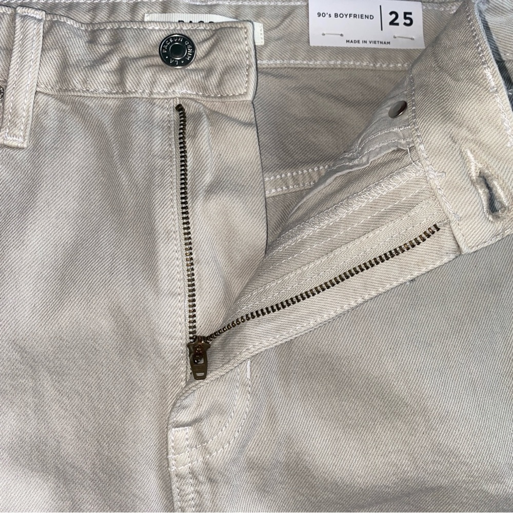 PacSun Greige 90’s Boyfriend Jeans With Distressed Knees - Picture 5 of 9